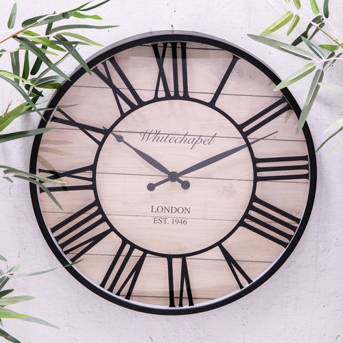 Runde wanduhr mit - mit, glasfront