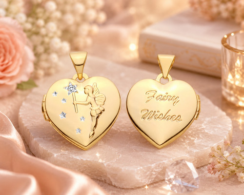 Fairy wishes herz medaillon - herz,