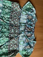 Damenbluse Bluse Blusen Charles Vögele Gr. 42 Grün/Blau Gemustert Neu