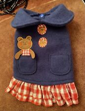 Hunde Kleidung Mantel Jacke Kleid Chihuahua Winter warm Volant süß S blau rot