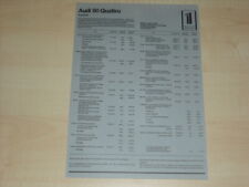 65769) Audi 80 quaatro Treser - Preise & Extras - Prospekt 08/1983