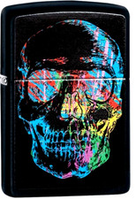 Original ZIPPO  Colorful Skull  Benzinfeuerzeug / Sturmfeuerzeug 28042  Neu