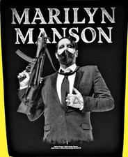Marilyn Manson Machine Gun Rückenaufnäher- Backpatch NEU & OFFICIAL Metal