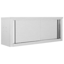 Wandhängeschrank mit Schiebetüren Edelstahl Hängeschrank 90/120/150cm vidaXL