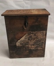 Antiker Holzbriefkasten Alt Nürnberg 25x21,5x11,5 cm  um 1900? Sammler 