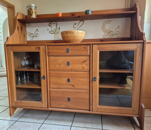 Buffetschrank aus kiefernholz - buffetschrank,