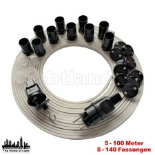 E14 Bausatz Illu Lichterkette weiß / schwarz 5 m - 100 m Garten Party