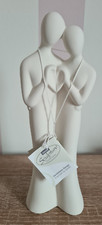 Gilde Skulptur Liebepaar/ Brautpaar weiß 27cm hoch neu