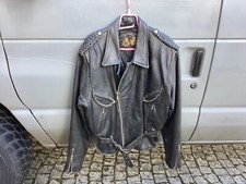 Vintage Motorrad Lederjacke ungetragen neu vintage Biker Rocker Gr.XXL schwarz
