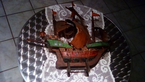 Altes holz segelschiff - holz, "
