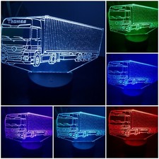 LED Tischlampe Tischleuchte Nachtlicht 7 facher Farbwechsel -Mercedes Truck LKW