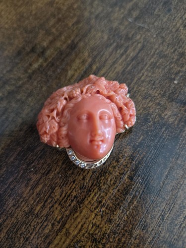 Antike korallen brosche - brosche, 19