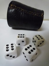 Vintage  Knobelbecher Leder-