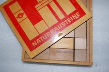 Vintage Bauklötze HABA Naturbausteine in Holzbox Made in West Germany