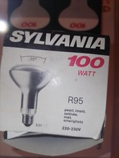 1x SYLVANIA  CONCENTRA 100 W 230V Reflektor Strahler E27 Flood 35° matt R95 neu!