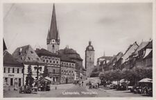 uralte AK, Lichtenfels Marktplatz/Kirche/Turm/Fachwerkhaus/Marktbude