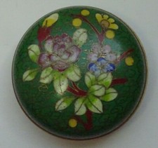Alte Pillendose Schmuckdose Cloisonne Emaill Pillbox Box Dose Floral Schatulle 2