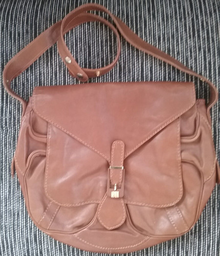 Vintage leder handtasche - leder,