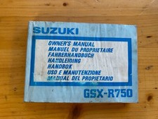 Owner's Manual Suzuki GSX-R750