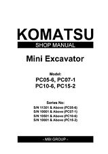 Komatsu PC05-6,PC07-1,PC10-6,PC15-2- Workshop Manual - Reparaturhandbuch  Papier