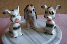 KONVOLUT 3 x PORZELLAN/KERAMIK FIGUR DALMATINER SPANIEL HUND VINTAGE NACHLASS