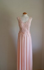 Damen Abendkleid  Lang mit Schal Rosa Gr.L-XL Neu !!!