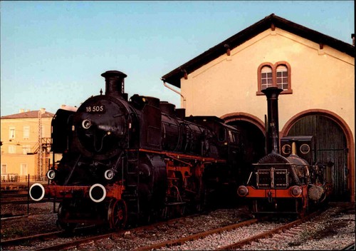 Eisenbahn postkarte dampflok - postkarte,