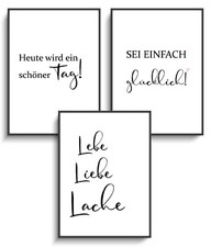 Wandposter A4 Deko Bild 3er
