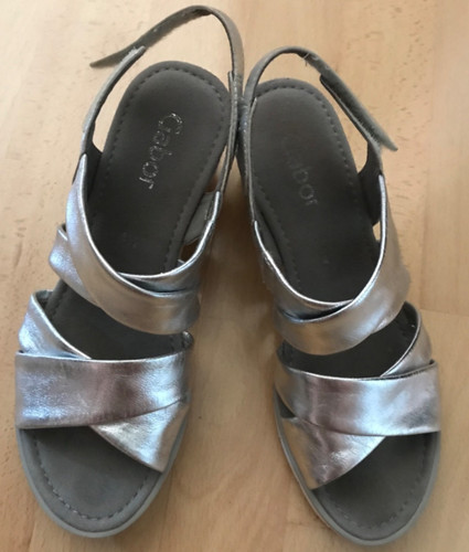 Silberne sandalen mit - silberne,