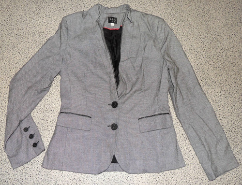 Damen blazerjacke grau schwarz - damen,
