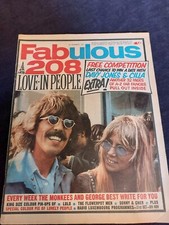 Vintage FABULOUS 208 Magazine 4 NOVEMBER 1967 George Harrison & Pattie Boyd