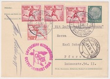 Zeppelinpost Olympiafahrt 1936 Si 427 Ba Originalunterschrift des Bordelektriker