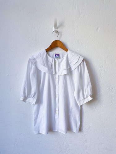 Vintage bluse m weiß - bluse, gr.