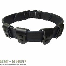 ORIGINAL POLIZEI EINSATZGÜRTEL LEDER SCHWARZ SECURITY LEDERGÜRTEL BGS BW GÜRTEL