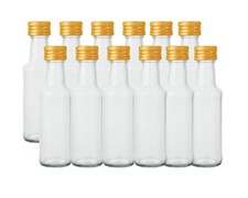 Glasflaschen-Set 200ml Flasche Schraubverschluss Saft Likör Öl Schnaps Flasche k