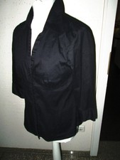 hemdbluse bluse 3/4 arm schwarz 42-M-L miederbluse tunika tailliert H&M