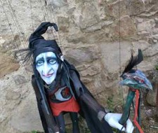 Marionette Schwarzer Zauberer