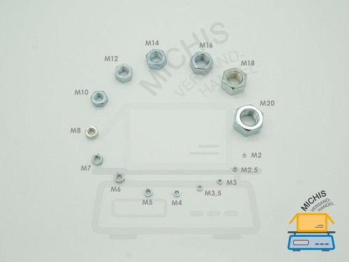 2000 stck sechskantmuttern - stck,