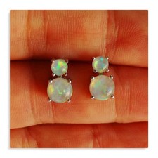 Opal Ohrstecker Edelstahl