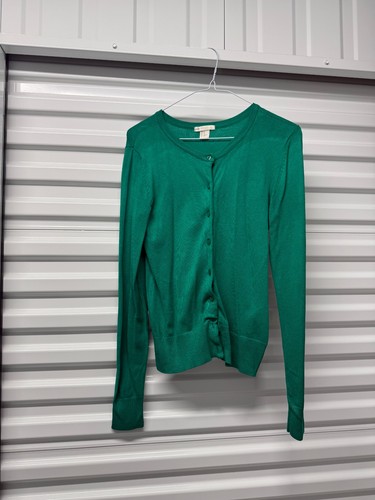 Smaragdgrüne strickjacke - h&m,