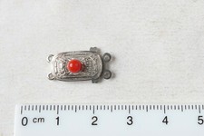 2rhg clasp, real coral, silver