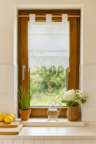 Fenstervorhang aus baumwolle - aus,
