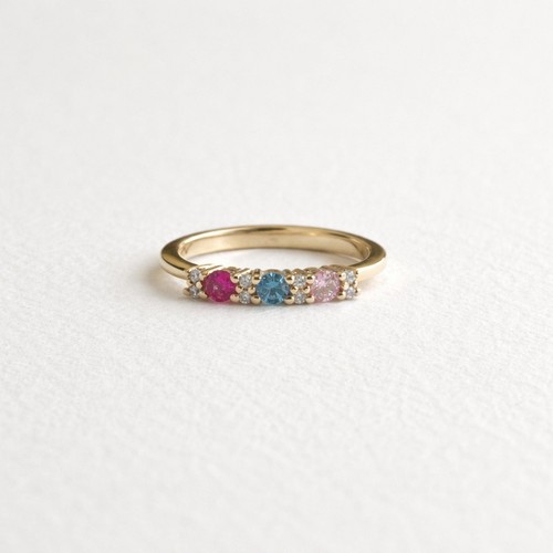 14k gelbgold halb eternity - 14k,