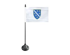 Tischflagge Bosnien alt 1992-1998 alte bosnische Tischfahne 10x15cm