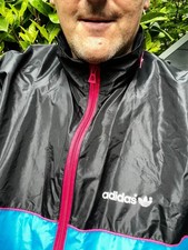 Vintage Adidas Regenjacke Windbreaker Trainingsjacke M - L 80s  90s Jacke NOS D5