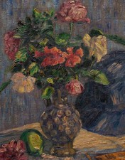 Blumenstillleben Vase Obst