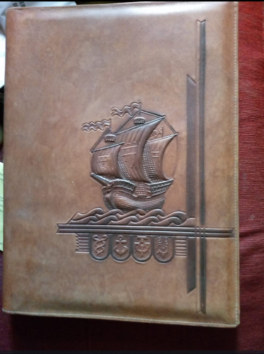 Vintage echt leder - a4,