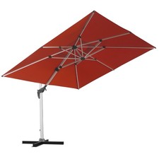 anndora Ampelschirm Luxus Gastro Sonnenschirm 3x4 m Kurbel Terracotta B-Ware