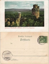 Auerbach Bergstraße Bensheim Auerbacher Schloss, Ankunftsstempel Frankfurt 1900