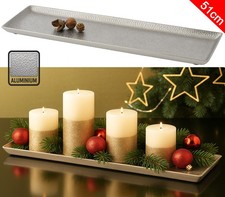 Deko Tablett Aluminium Silber